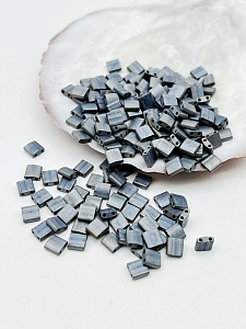 Бисер MIYUKI TILA beads, TL2002, 2,5гр, серебристый металлик матовый. МЮ103