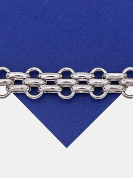 Цепочка овалы кирпич 8х12мм, 50см, сталь, СН008