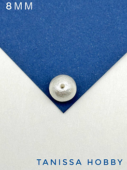 Хлопковый жемчуг 8мм, айвори. Япония. ЖХ12