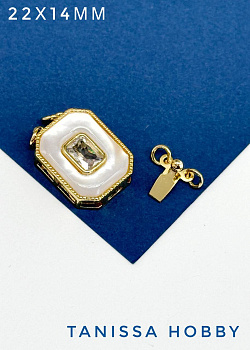 Замок многорядный на 2 нити, разъемный, позолота, К118