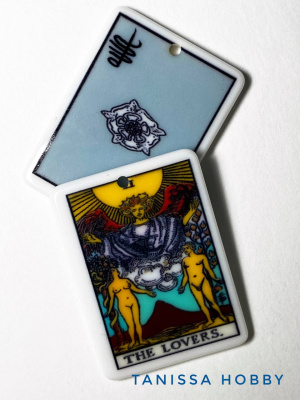Подвеска Карты Таро Цветные (Влюбленные, П344)