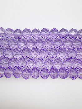 Хрусталь Рондели 10мм, сиреневый, 1/2 нити, Х528