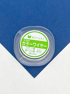 MIYUKI Проволока ювелирная сталь, 0,2мм, 12м, МЮ047