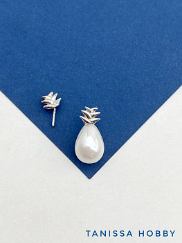 Подвеска бейл ананас для вклейки, 6мм, родий, В414