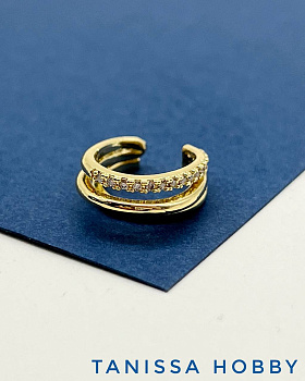 Кафф тройной, позолота, Е208