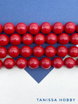 Жемчуг Майорка, круглый, 14мм, красный, ШТУКА, МА268