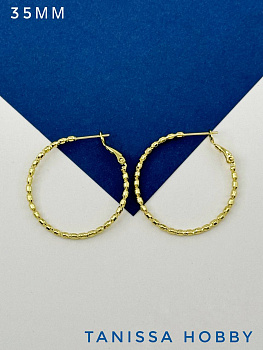 Швензы кольца итальянский замок, 35мм, позолота, Е709