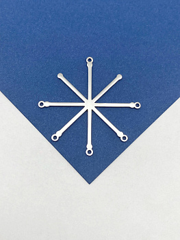 Подвеска коннектор, основа для Мандалы, 8 лучей, 40мм, сталь, МАН032