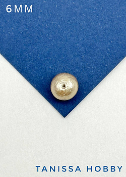 Хлопковый жемчуг 6мм, золото. Япония. ЖХ38