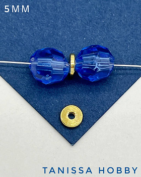 Разделители плоские хейши 5мм, позолота, 10 штук, М315