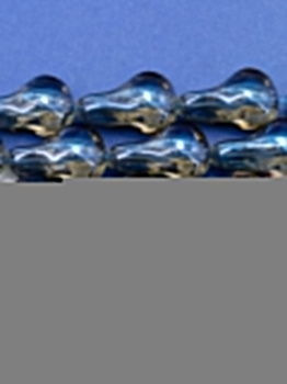 Хрусталь бусина Барочный жемчуг, синий АВ, 22х13мм, штука, Х225