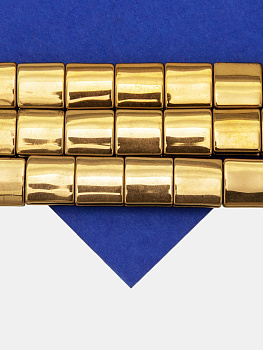 Гематин гематит бусины квадрат плоский 8мм, 1/2 нити, ГТ164