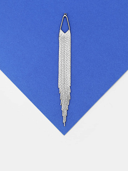 Подвеска цепочки кисточка, 12см, родий, ШТУКА, С418