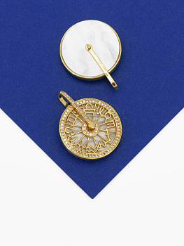 Подвеска колесо круг знаки зодиака, гороскоп, позолота, А912