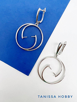 Швензы с подвесками орбита, родий, 317