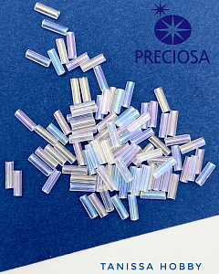 Бисер стеклярус PRECIOSA, цвет 58205, прозрачный, 10 гр. PR034