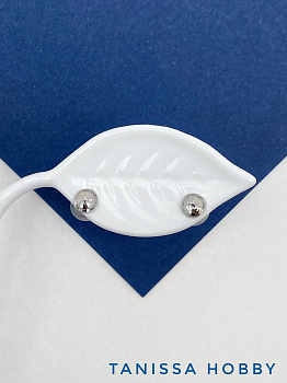 Швензы пусеты для вклейки 4мм, родий, Е814