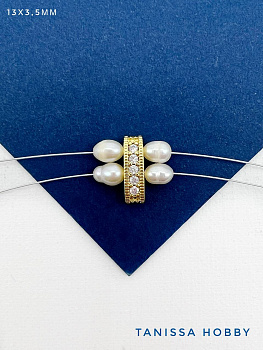 Разделитель многорядный на 2 нити, позолота, Р133