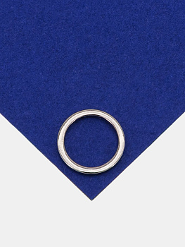 Кольцо, круг, коннектор, неразъемное 10мм, родий, РА904