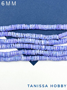 Ракушечник бусины хейши небесно-голубые, 5мм, нить, ПМ059