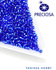 Бисер PRECIOSA 10/0, цвет 67900, синий, огонек, 5гр. PR023