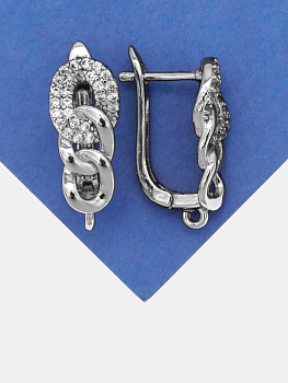 Швензы английский замок, цепь, родий, 825