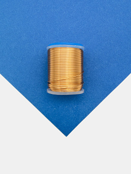 Проволока ювелирная средней жесткости, 0,4мм 25м, цвет позолота 18 карат, ПЖ002