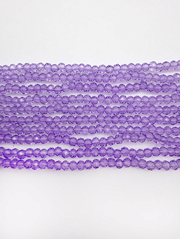 Хрусталь Рондели 2мм, сиреневый, нить, Х532