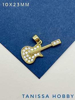 Подвеска гитара, позолота, Р410