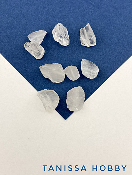 Кварц, 13-17мм, необработанный, бусина, Б104