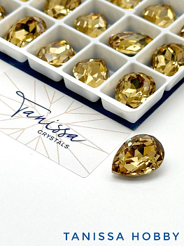 Кристалл капля Light Colorado Topaz, 14х10мм, Tanissa Crystals, СТ338