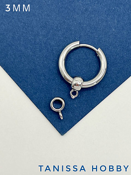 Бейл держатель для подвеса, штука, родий. М501