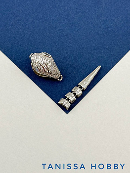 Концевик бейл змея, родий, Р003