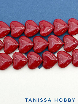 Жемчуг Майорка барочный, красный вишневый, 15мм, 1/2 нити, МА310