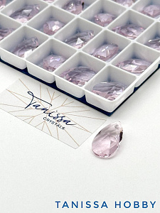 Подвеска кристалл капля, Rose, 16мм, Tanissa Crystals, СТ372