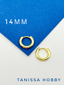 Швензы конго кольца 14мм, Корея, позолота, 983