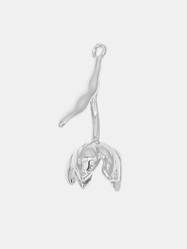 Подвеска цветок тюльпан, родий, А513