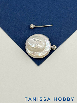 Бейл для вклейки с силиконом, 3мм, "рука", родий, В303