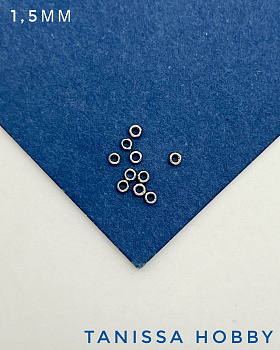 Кримпы зажимные 1,5мм родий. М607