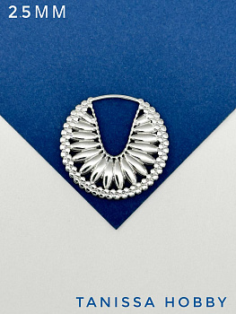 Подвеска этно круг кольцо, 25мм, сталь, Ч733