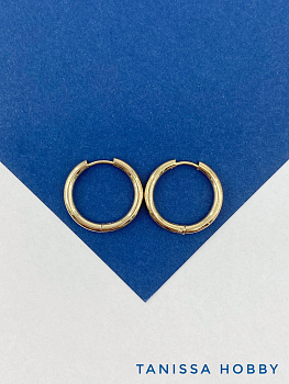 Швензы кольца конго 21мм, толщина 2,5мм, 21х2,5мм, позолота, ШВ334