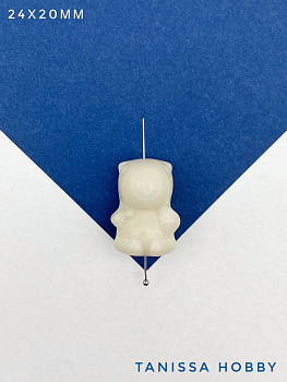 Бусина капибара 24х20мм, орех тагуа, П128