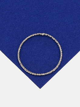 Коннектор витой круг, неразъемное кольцо, 20мм, родий, РА905