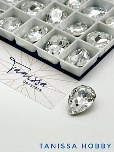 Кристалл капля Crystal, 14х10мм, Tanissa Crystals, СТ331