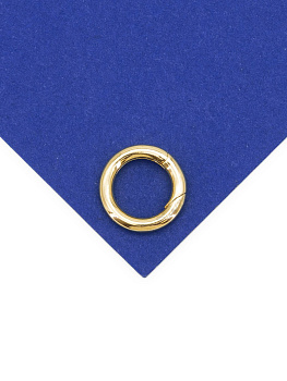 Карабин круглый Кольцо 20мм, Ю.Корея, позолота, К210