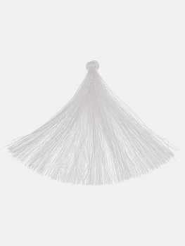 Кисточка для четок, 6,5см, теплый белый, КИ001