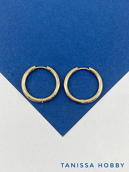 Швензы кольца конго 23мм, толщина 2,5мм, 23х2,5мм, позолота, ШВ335