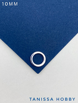 Коннектор неразъемное кольцо 10мм, родий, К512