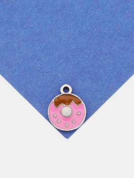 Подвеска пончик, эмаль, 8мм, сталь, Ш428