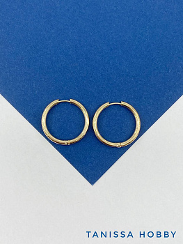 Швензы кольца конго 25мм, толщина 2,5мм, 25х2,5мм, позолота, ШВ336